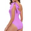 Women's Tummy-Control One-Piece Swimsuit, Slimming Push-Up Monokini with High Waist, Removable Pads and Open Back view 2