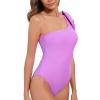 Women's Tummy-Control One-Piece Swimsuit, Slimming Push-Up Monokini with High Waist, Removable Pads and Open Back view 4