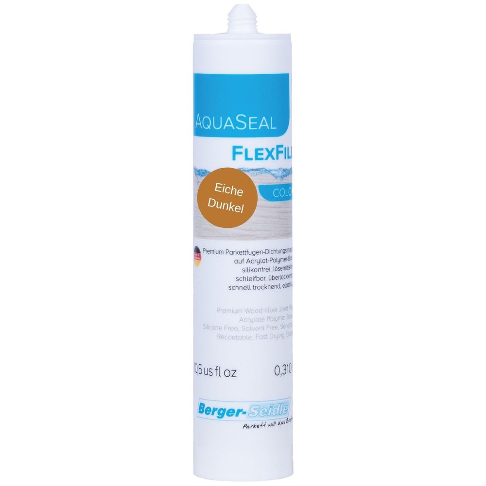 Berger-Seidle AquaSeal FlexFill Color, Water-Based Colored Parquet Joint Sealant, Solvent- and Silicone-Free (Dark Oak, 310 ml)