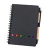 HOUDERCO Loose-Leaf Notebook Set with Pen and Stickers, Black view 1