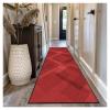 Siunwdiy Modern Red Runner Rug for Hallway, 70 x 400 cm, Non-Slip, Washable view 3