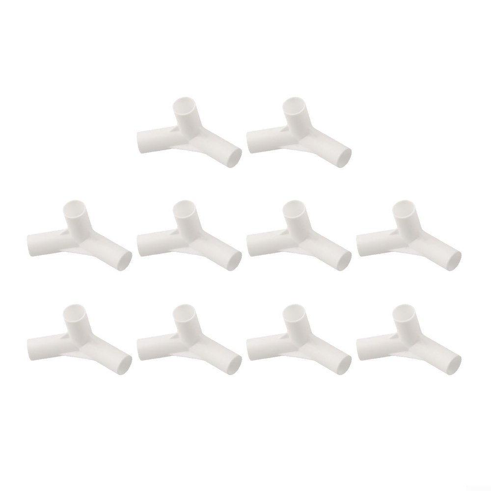 10-Piece Tent Pole Connectors, 16 mm ID, 135° T-Joints