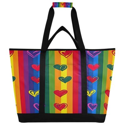 JUMBEAR Colorful Large Cooler Bag with Heart Design