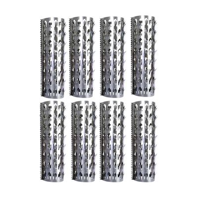 GZHERVICES Anti-Climb Spikes, Stainless Steel Pipe Guard with Screws, Silver, 8-Pack, 80 mm