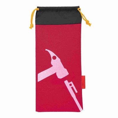 POENVFPO Outdoor Camping Tent Peg and Hammer Bag, Portable Oxford Fabric Tool Bag (Wine Red)