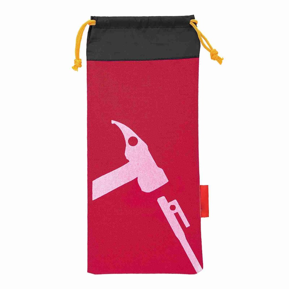 POENVFPO Outdoor Camping Tent Peg and Hammer Bag, Portable Oxford Fabric Tool Bag (Wine Red)