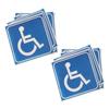Homoyoyo Self-Adhesive Blue PVC Stickers with Clear Wheelchair Symbol, Scratch-Resistant, 10-Pack view 1