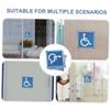 Homoyoyo Self-Adhesive Blue PVC Stickers with Clear Wheelchair Symbol, Scratch-Resistant, 10-Pack view 2