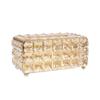 Gold Tissue Box with Crystal Cubes view 1