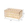 Gold Tissue Box with Crystal Cubes view 2
