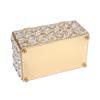 Gold Tissue Box with Crystal Cubes view 3