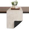 Chitomars Modern Faux Leather Table Runner, Reversible Outdoor Table Runner view 1