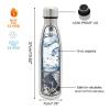 Steel Hidden Diversion Safe Water Bottle with Secret Compartment, Silver view 3