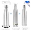 Steel Hidden Diversion Safe Water Bottle with Secret Compartment, Silver view 4