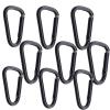 Zymjzbetic Black Aluminum Carabiner D-Ring Keychain Clip Set, 9-Piece Style 1 view 1