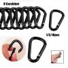 Zymjzbetic Black Aluminum Carabiner D-Ring Keychain Clip Set, 9-Piece Style 1 view 4