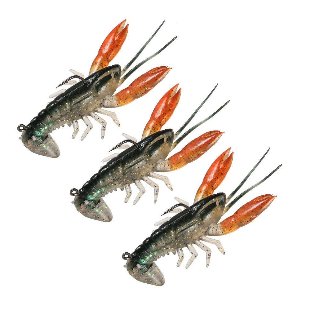 Horett 8 cm/14 g Soft Craw Shrimp Lobster Claw Lure Swimbait