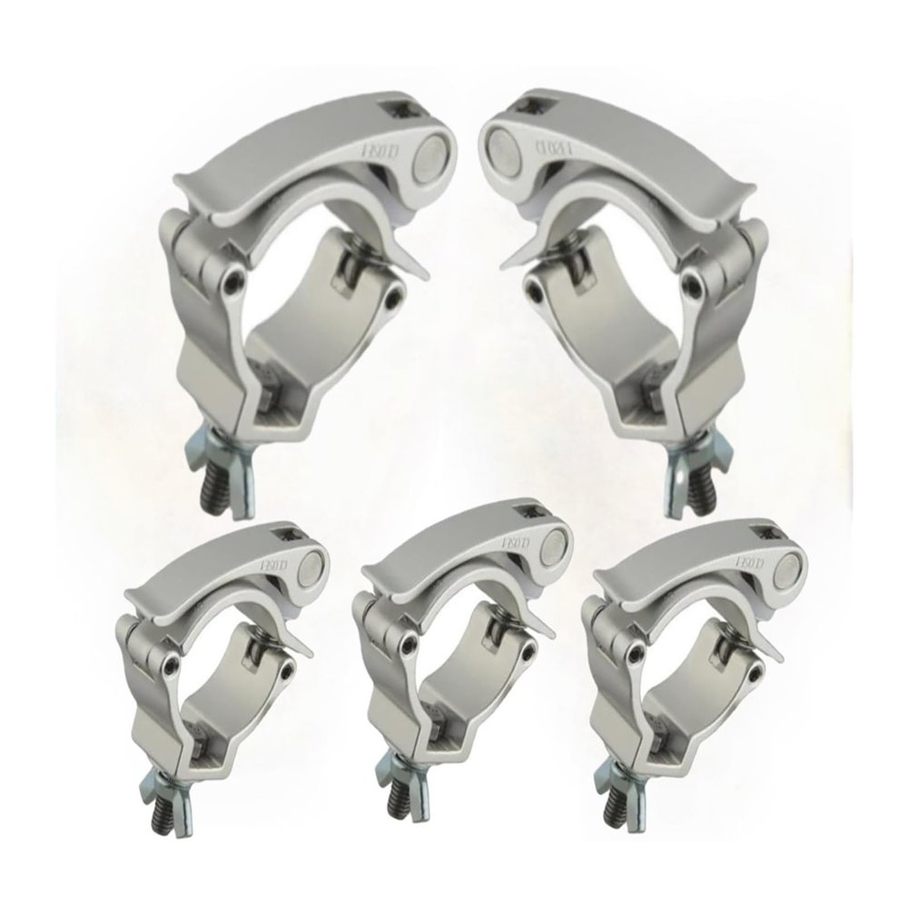 1/2/5 Clamps for 32–51 mm Quick-Release Fixture, Aluminum Alloy F24 Truss Stage Accessory (Silver, 28–35 mm, 75 kg, 5 pcs)