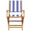 GCHDHAPB Home-Outdoor Patio Furniture Set, 3-Piece Bistro Set, Blue and White Fabric and Solid Wood view 4