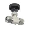 UGLYAF Adjustable Needle Valve, 3, 4, 6, 8, 10, 12, 14 mm, 1/8, 1/4, 3/8, 1/2 in, Stainless Steel 304 Compression Double-Ferrule Tube Fitting (6 mm) view 3