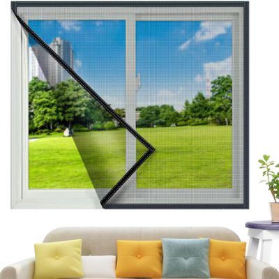 130 x 190 cm Cut-to-Fit Window Screen with Strong Hook-and-Loop Tape, No Drilling
