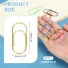PATIKIL 50-Pack 2-Inch Large Gold Paper Clips, 50 mm, Rust-Resistant Metal view 2