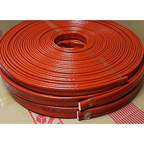 YZWHKJ 1 m Cable Sleeve, 30 mm Diameter, Red Silicone Fiberglass Tube