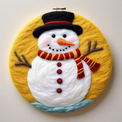 MIRONS Snowman Wool Needle Felting Kit