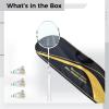 Carbon Fiber Badminton Racket Set with 3 Shuttlecocks, Grip Tape and Carrying Bag, Lightweight 4U view 2