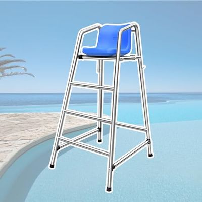 Pool Lifeguard Chair, Stainless Steel, 3.9/4.9/5.9 ft