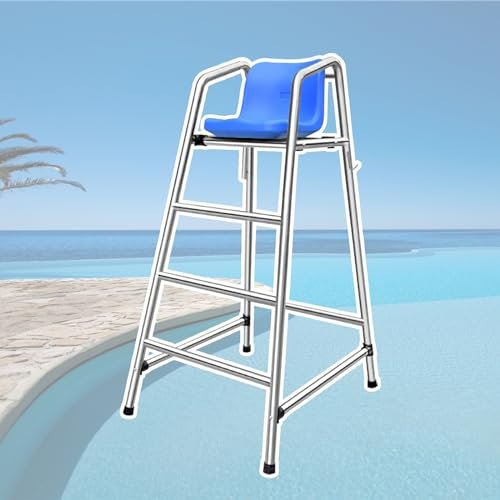 Pool Lifeguard Chair, Stainless Steel, 3.9/4.9/5.9 ft