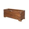 Greenspot Wooden Planter Box, Outdoor, 100 x 35 cm L x W x H, Large Rectangular Planter, for Patio or Balcony, Timber Rosewood Brown view 1