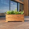 Greenspot Wooden Planter Box, Outdoor, 100 x 35 cm L x W x H, Large Rectangular Planter, for Patio or Balcony, Timber Rosewood Brown view 2