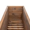 Greenspot Wooden Planter Box, Outdoor, 100 x 35 cm L x W x H, Large Rectangular Planter, for Patio or Balcony, Timber Rosewood Brown view 4