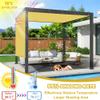 CANYUE Rectangular Sun Shade Sail, Waterproof, 98% UV Protection, Privacy Screen for Terrace, Garden and Outdoor Areas, Sand Yellow, 1.5 x 2 m view 2