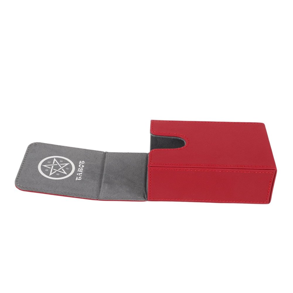 Red PU Leather Tarot Card Storage Box