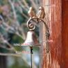 WIPPWER Cast-Iron Wall Doorbell, Bronzed Bell Chime view 2