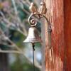 WIPPWER Cast-Iron Wall Doorbell, Bronzed Bell Chime view 4