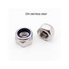 M3.5 Black 304 Stainless Steel Hex Lock Nuts with Nylon Insert, 25-Pack view 2