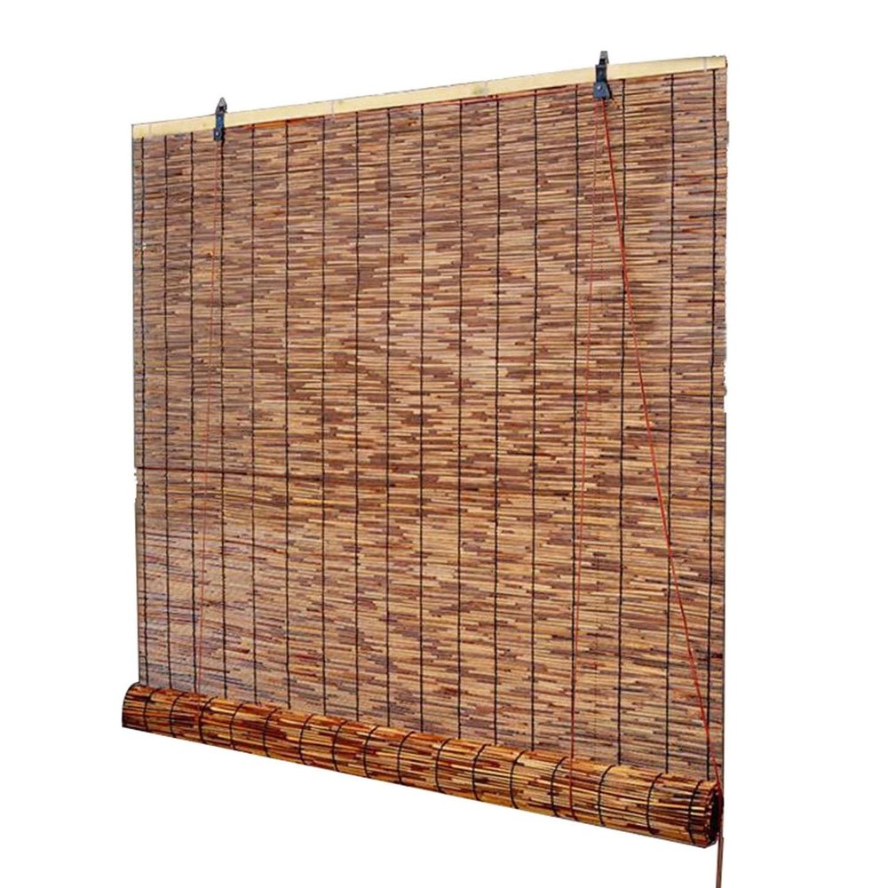Bamboo Reed Roller Blind, 50/65/80/100/120/140/160 cm, Privacy & Sun Protection for Patio, Garden, Kitchen, Veranda or Pool (120 x 220 cm)