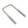 CLENEA 1-Piece M6/M8 201 Stainless Steel Square U-Bolt, M8 x 25 x 100 mm view 1