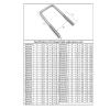 CLENEA 1-Piece M6/M8 201 Stainless Steel Square U-Bolt, M8 x 25 x 100 mm view 3