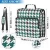 Modern Houndstooth 3-Ring Binder, Durable, Black view 3