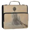 Elegant Beige 3-Ring School Binder with Two Adjustable Straps view 1