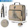 Elegant Beige 3-Ring School Binder with Two Adjustable Straps view 3