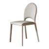 Set of 1 Mid-Century Kitchen Dining Chair, Upholstered Leather with Metal Legs and Leather Cushion for Living Room, Bedroom, or Outdoor Lounge view 1