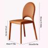 Set of 1 Mid-Century Kitchen Dining Chair, Upholstered Leather with Metal Legs and Leather Cushion for Living Room, Bedroom, or Outdoor Lounge view 2
