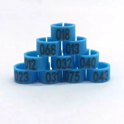 100/200 Pcs. Numbered Pigeon and Chicken Leg Bands, Blue Plastic Bird Rings, 8,100 Pcs.