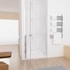 MIQU 100 x 185 cm Niche Shower Door, Frameless Tempered Glass, No Shower Tray view 2