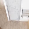 MIQU 100 x 185 cm Niche Shower Door, Frameless Tempered Glass, No Shower Tray view 3